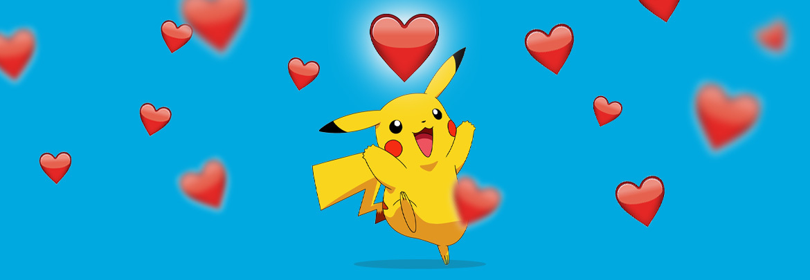Pikachu with hearts